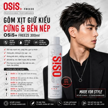 Xịt Bóng & Gôm Cứng Giữ Nếp OSIS+ Sparkler/Session/Freeze 300ml - Tóc Mượt, Giữ Nếp Bền 3 Xịt Bóng & Gôm Cứng Giữ Nếp OSIS+ Sparkler/Session/Freeze 300ml - Tóc Mượt, Giữ Nếp Bền 3