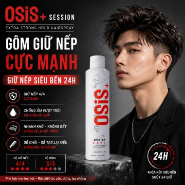 Xịt Bóng & Gôm Cứng Giữ Nếp OSIS+ Sparkler/Session/Freeze 300ml - Tóc Mượt, Giữ Nếp Bền 5 Xịt Bóng & Gôm Cứng Giữ Nếp OSIS+ Sparkler/Session/Freeze 300ml - Tóc Mượt, Giữ Nếp Bền 5