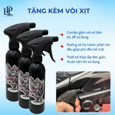 Xịt Bóng Nhanh Xe Máy Ô tô Sáng Mượt, Chống Bám Bụi, Giá Ưu Đãi 239k