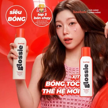 Xịt bóng tóc Baehair Glossie 250ml - Tóc bóng mượt, phục hồi hư tổn, bảo vệ nhiệt, giá ưu đãi 315.000