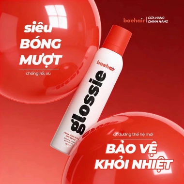 Xịt bóng tóc Baehair Glossie 250ml - Tóc bóng mượt, phục hồi hư tổn, bảo vệ nhiệt, giá ưu đãi 315.000