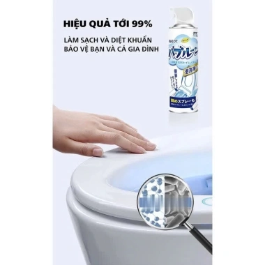 Xịt Bọt Vệ Sinh Bồn Cầu Toilet YATASMART – Tẩy sạch vết bẩn, hương chanh mát, 64.000₫ 7