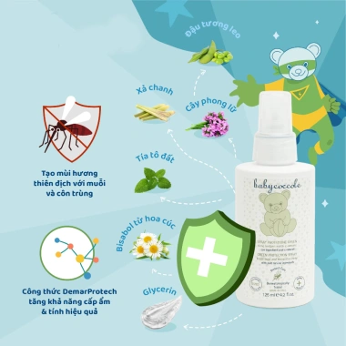 Xịt chống muỗi Babycoccole 0M+ cho bé sơ sinh tía tô đất 125ml - An toàn, không kích ứng 2 Xịt chống muỗi Babycoccole 0M+ cho bé sơ sinh tía tô đất 125ml - An toàn, không kích ứng 2
