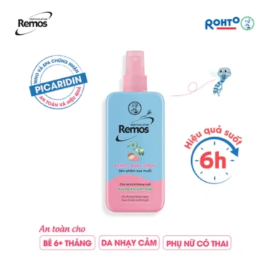 Xịt Chống Muỗi Bé 6 Tháng Hương Khuynh Diệp Rohto Mentholatum Remos 70ml-150ml Giảm Giá 88.000đ