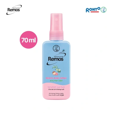 Xịt chống muỗi cho bé 6 tháng tuổi hương khuynh diệp Rohto Remos 70ml - Giá 69k 4