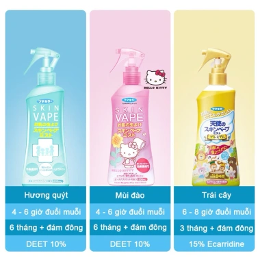 Xịt chống muỗi, côn trùng SKIN VAPE Nhật Bản - Diệt nhanh, an toàn, chỉ 178.000đ