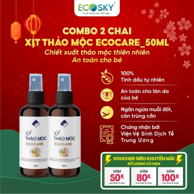 Xịt Chống Muỗi & Côn Trùng Thảo Mộc ECOCARE 50ml - Tự Nhiên, An Toàn, Giá Ưu Đãi 88.999₫