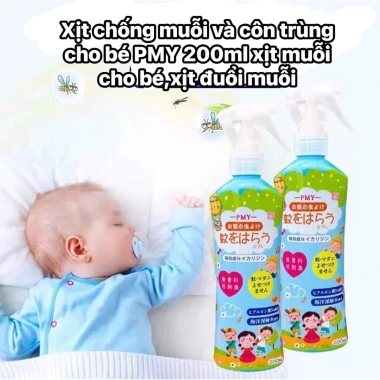 Xịt chống muỗi PMY 200ml cho bé - Đuổi côn trùng an toàn, giảm giá 55.000đ