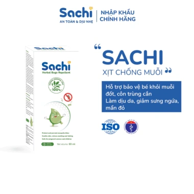 Xịt Chống Muỗi SACHI Thảo Dược 100ml An Toàn Lành Tính Bảo Vệ Da Bé 4