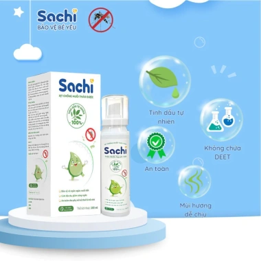 Xịt Chống Muỗi SACHI Thảo Dược 100ml An Toàn Lành Tính Bảo Vệ Da Bé 6