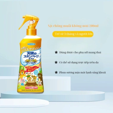 Xịt chống muỗi Skin Vape Nhật Bản 200ml – Diệt muỗi 8h, an toàn cho bé & người lớn, giá 68.500₫ 7