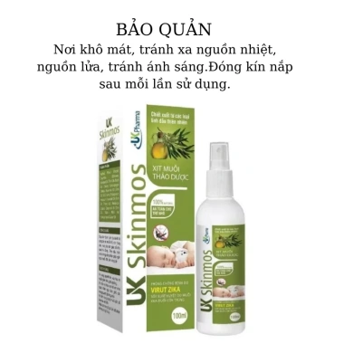 Xịt chống muỗi thảo dược uk Skinmos - An toàn cho bé, trẻ em, Sambaby giảm còn 140.000 VND 5 Xịt chống muỗi thảo dược uk Skinmos - An toàn cho bé, trẻ em, Sambaby giảm còn 140.000 VND 5
