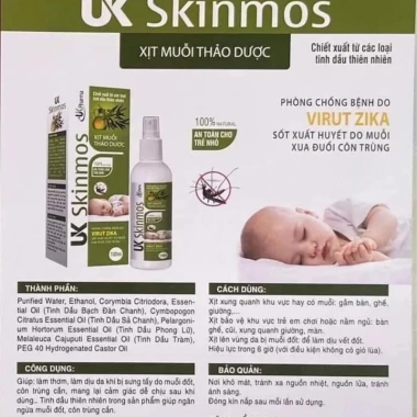 Xịt chống muỗi thảo dược uk Skinmos - An toàn cho bé, trẻ em, Sambaby giảm còn 140.000 VND 6 Xịt chống muỗi thảo dược uk Skinmos - An toàn cho bé, trẻ em, Sambaby giảm còn 140.000 VND 6