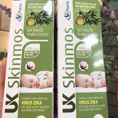 Xịt chống muỗi thảo dược uk Skinmos - An toàn cho bé, trẻ em, Sambaby giảm còn 140.000 VND