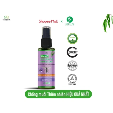 Xịt chống muỗi thiên nhiên Heroh 60ml - EcoairVN, diệt muỗi nhanh, an toàn, giá ưu đãi 85.000₫
