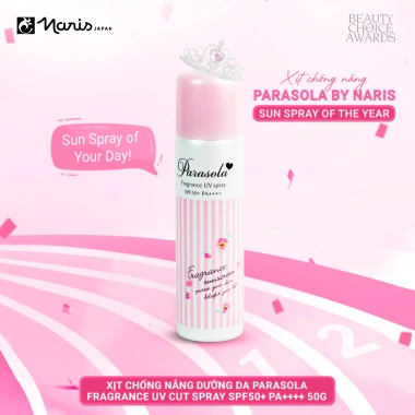 Xịt Chống Nắng Dưỡng Sáng Da Naris Parasola UV Spray SPF50+ PA++++ 90g 340.200 VND