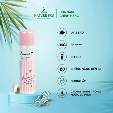Xịt Chống Nắng Dưỡng Sáng Da Naris Parasola UV Spray SPF50+ PA++++ 90g 340.200 VND