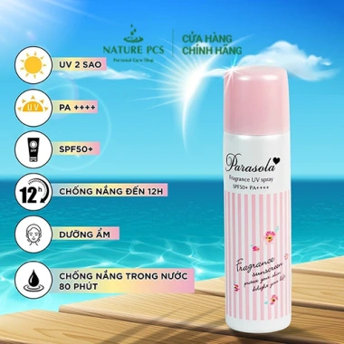 Xịt Chống Nắng Dưỡng Sáng Da Naris Parasola UV Spray SPF50+ PA++++ 90g 340.200 VND 4 Xịt Chống Nắng Dưỡng Sáng Da Naris Parasola UV Spray SPF50+ PA++++ 90g 340.200 VND 4