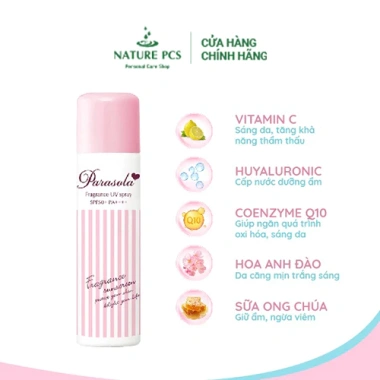 Xịt Chống Nắng Dưỡng Sáng Da Naris Parasola UV Spray SPF50+ PA++++ 90g 340.200 VND