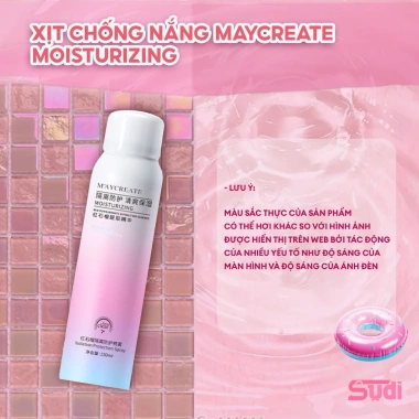 Xịt chống nắng Maycreate Moisturizing Spray 150ml Dưỡng ẩm che khuyết điểm giảm giá 55k