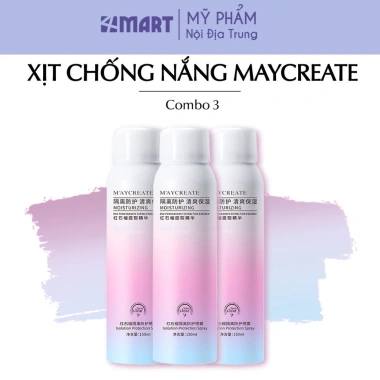 Xịt chống nắng Maycreate Moisturizing Spray 150ml Dưỡng ẩm che khuyết điểm giảm giá 55k