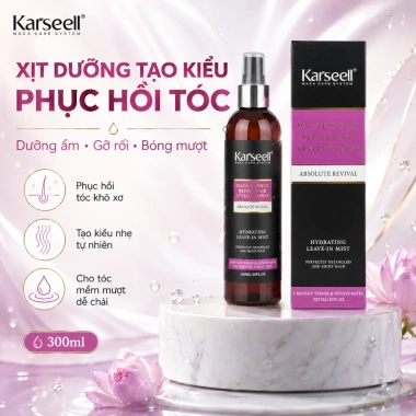 Xịt Đạm Dưỡng Tóc Karseell 300ml Dưỡng ẩm, phục hồi, gỡ rối, chống nhiệt UV, hương nước hoa - giá 165.000đ