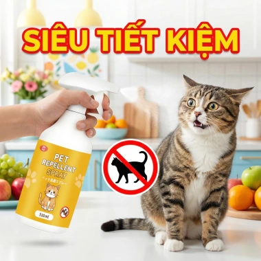 Xịt đuổi mèo, chó, kiến 510ml - Không còn vết cào, giảm giá 69.999₫