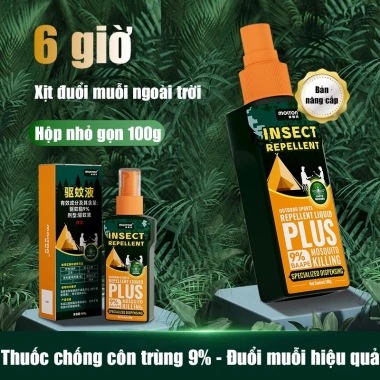 Xịt Đuổi Muỗi MOLTON 100ml DEET 9% - Bảo vệ gia đình 6h, an toàn không gây hại