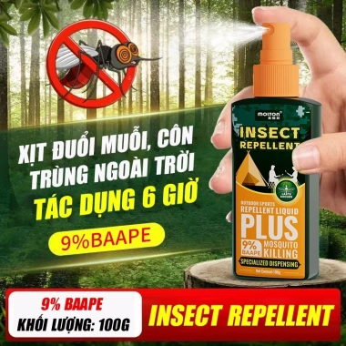 Xịt Đuổi Muỗi MOLTON 100ml DEET 9% - Bảo vệ gia đình 6h, an toàn không gây hại