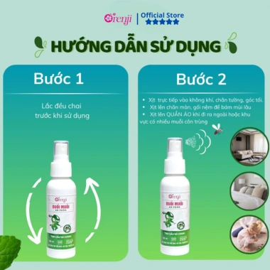 Xịt đuổi muỗi Orenji tinh dầu sả chanh 100ml an toàn cho bé, bỏ túi, giảm 8.000₫