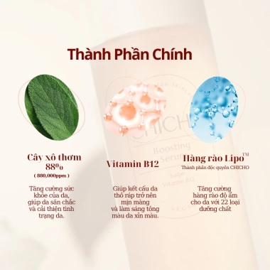 Xịt Dưỡng Ẩm CHICHO Boosting Serum Sage + Vitamin B12 100ml – Cấp ẩm sâu, Da trắng sáng, Giá chỉ 203.508 ₫ 7