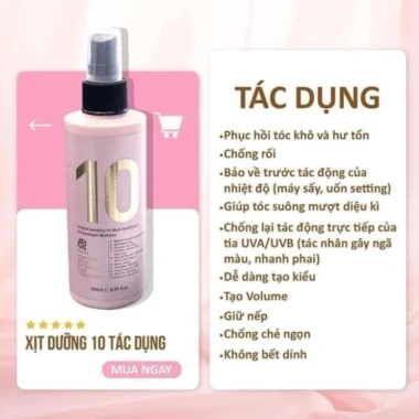 Xịt Dưỡng Siêu Mềm Mượt 10 In 1 CYNOS 200ml Chính Hãng: Dưỡng sâu, Mượt mà, Giảm Giá 20%