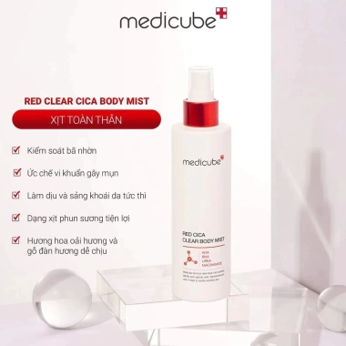 Xịt dưỡng thể Medicube Red Clear Cica Mist 200ml - Giảm mụn, dịu da, giá 330.000₫ 2 Xịt dưỡng thể Medicube Red Clear Cica Mist 200ml - Giảm mụn, dịu da, giá 330.000₫ 2