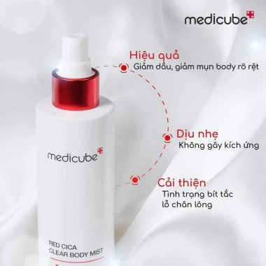 Xịt dưỡng thể Medicube Red Clear Cica Mist 200ml - Giảm mụn, dịu da, giá 330.000₫ 3 Xịt dưỡng thể Medicube Red Clear Cica Mist 200ml - Giảm mụn, dịu da, giá 330.000₫ 3