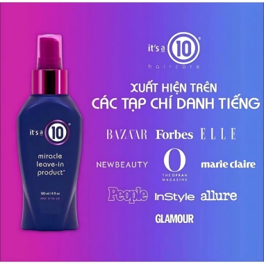 Xịt Dưỡng Tóc 10 Miracle Leave-In 120ml - 10 Công Dụng Phục Hồi, Bóng Mượt, Giá 840k 3