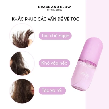 Xịt Dưỡng Tóc Grace & Glow 100ml Thơm Mát, Chống Xơ Rối, Keratin - Giá 81.000đ 7 Xịt Dưỡng Tóc Grace & Glow 100ml Thơm Mát, Chống Xơ Rối, Keratin - Giá 81.000đ 7