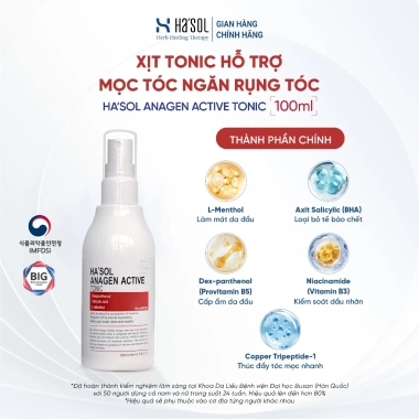 Xịt Dưỡng Tóc Hasol Anagen Scalp Tonic 100ml - Rụng tóc, mỏng yếu, 349.000 VND