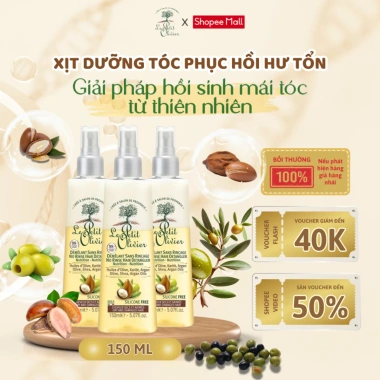 Xịt Dưỡng Tóc Le Petit Olivier 150ml Chính Hãng - Olive Bơ Hạt Mỡ Argan Dưỡng Mượt Phục Hồi Giá 300k 2
