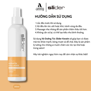 Xịt Dưỡng Tóc Phục Hồi Lưu Hương 250ml Keratin Collagen - Anny Haircare 3