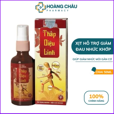 Xịt Giảm Đau Xương Khớp Diệu Linh 50ml - Giảm Nhức Mỏi Gân Cơ, Dễ Chịu Khi Xoa Bóp