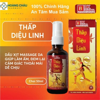 Xịt Giảm Đau Xương Khớp Diệu Linh 50ml - Giảm Nhức Mỏi Gân Cơ, Dễ Chịu Khi Xoa Bóp 2