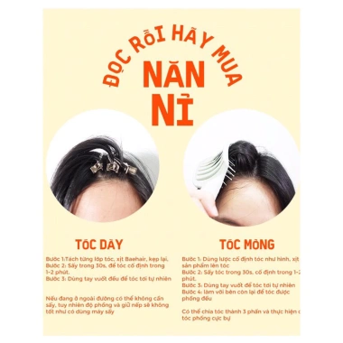 Xịt giữ nếp tóc Baehair 250ml - Giữ nếp tóc phồng, tạo kiểu lâu, chỉ 298.000₫ 6
