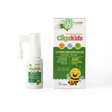 Xịt họng ho cảm thảo dược Orgakids 20ml - Giảm đau họng, ho kéo dài, 68.000₫