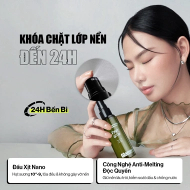 Xịt Khóa Nền Cố Định Glamrr Q Vegan Super Stay 50ml - Giữ lớp trang điểm 24h, Giá 162.000đ 5