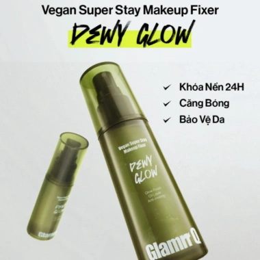 Xịt Khóa Nền Cố Định Glamrr Q Vegan Super Stay Makeup Fixer 50ml Giá 162.000 Giữ lớp trang điểm suốt ngày 12