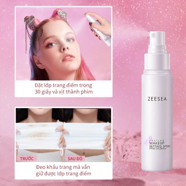 Xịt Khóa Nền ZEESEA Setting Spray 100ml - Căng Bóng, Giữ Nền Ngày, Giá 159k 8 Xịt Khóa Nền ZEESEA Setting Spray 100ml - Căng Bóng, Giữ Nền Ngày, Giá 159k 8