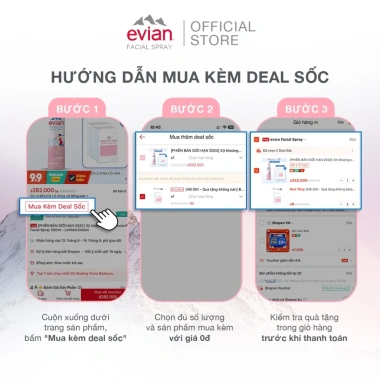 Xịt khoáng evian® Facial Spray 50ml - Dưỡng ẩm sâu, làm mát da, chỉ 135.000₫ 6