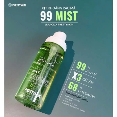 Xịt Khoáng Pretty Skin Jeju Cica 99 Mist 100ml Dưỡng ẩm Kiểm Dầu Giá 265k 3