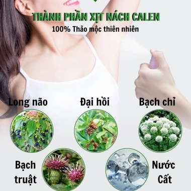 Xịt khử hôi nách Calen Nature Farm - Chống đen nách, đốt tuyến nhầy, nách khô thoáng thơm, 120.000₫