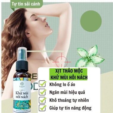 Xịt khử hôi nách Calen Nature Farm - Chống đen nách, đốt tuyến nhầy, nách khô thoáng thơm, 120.000₫